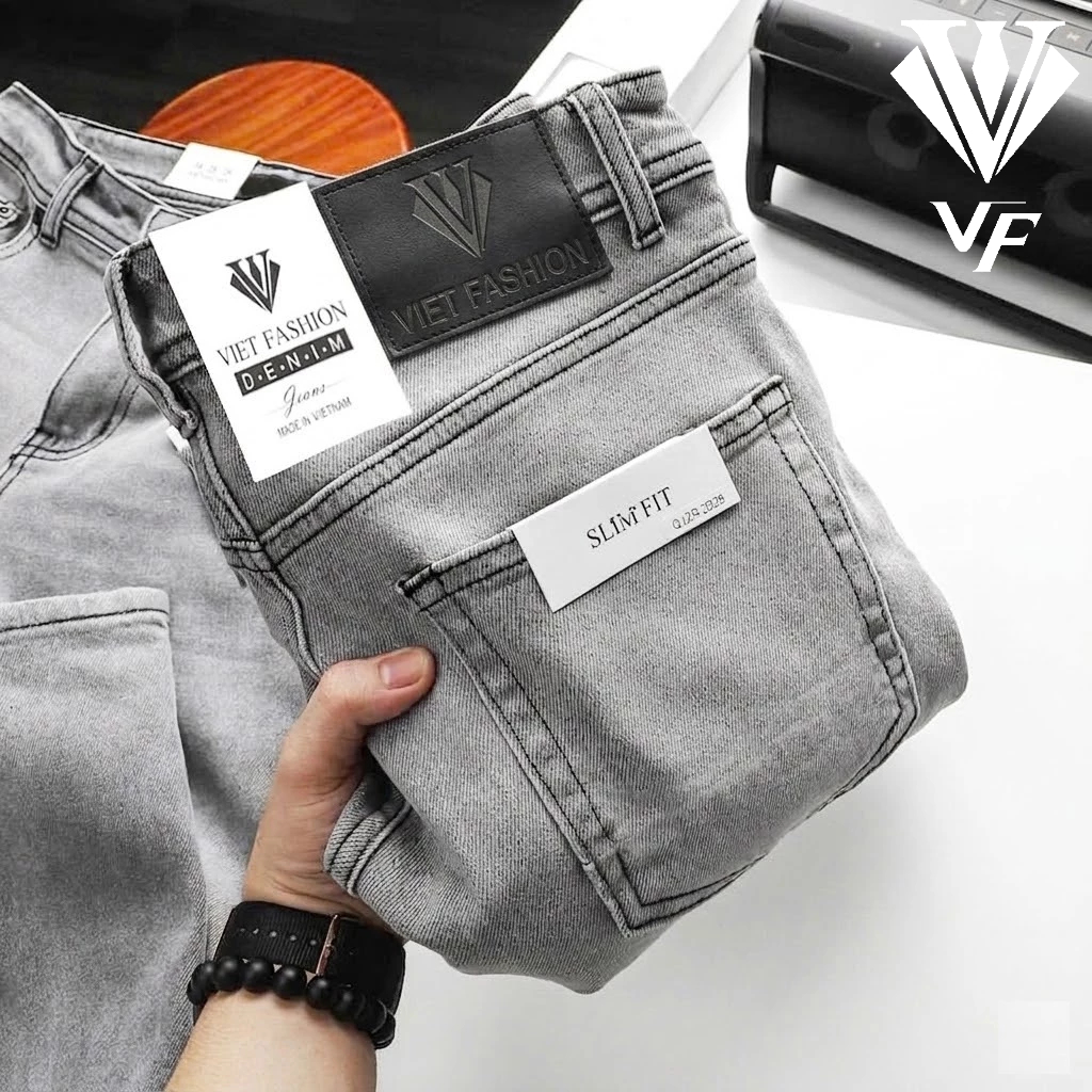 [VIET FASHION] QUẦN JEANS NAM XÁM SÁNG CỰC XỊN VF123 [SẢN PHẨM ĐĂNG LẠI DO SẢN PHẨM CŨ 7k LƯỢT MUA]