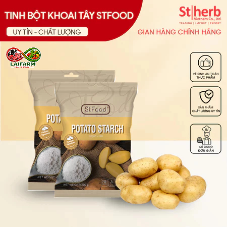 [Laifarm] Tinh Bột Khoai Tây Thương Hiệu StFood Trọng Lượng 200G - 400G