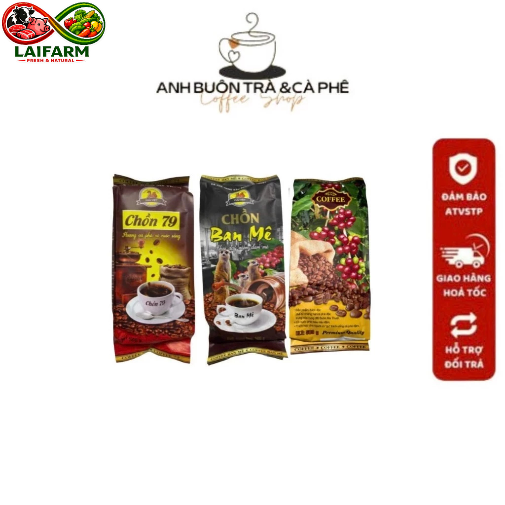 [Laifarm] 3 GÓI 1.5KG CÀ PHÊ PHA PHIN TRUYỀN THỐNG (TH+BM+79) 3 GÓI 1.5KG-Ngẫu nhiên