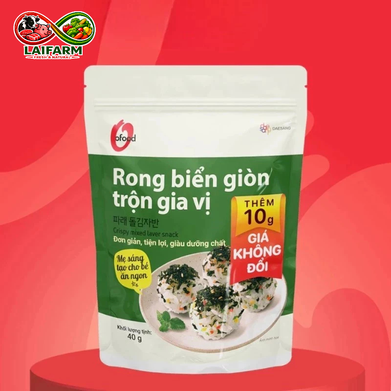 [Laifarm] Rong biển giòn gói 40g(FDI)