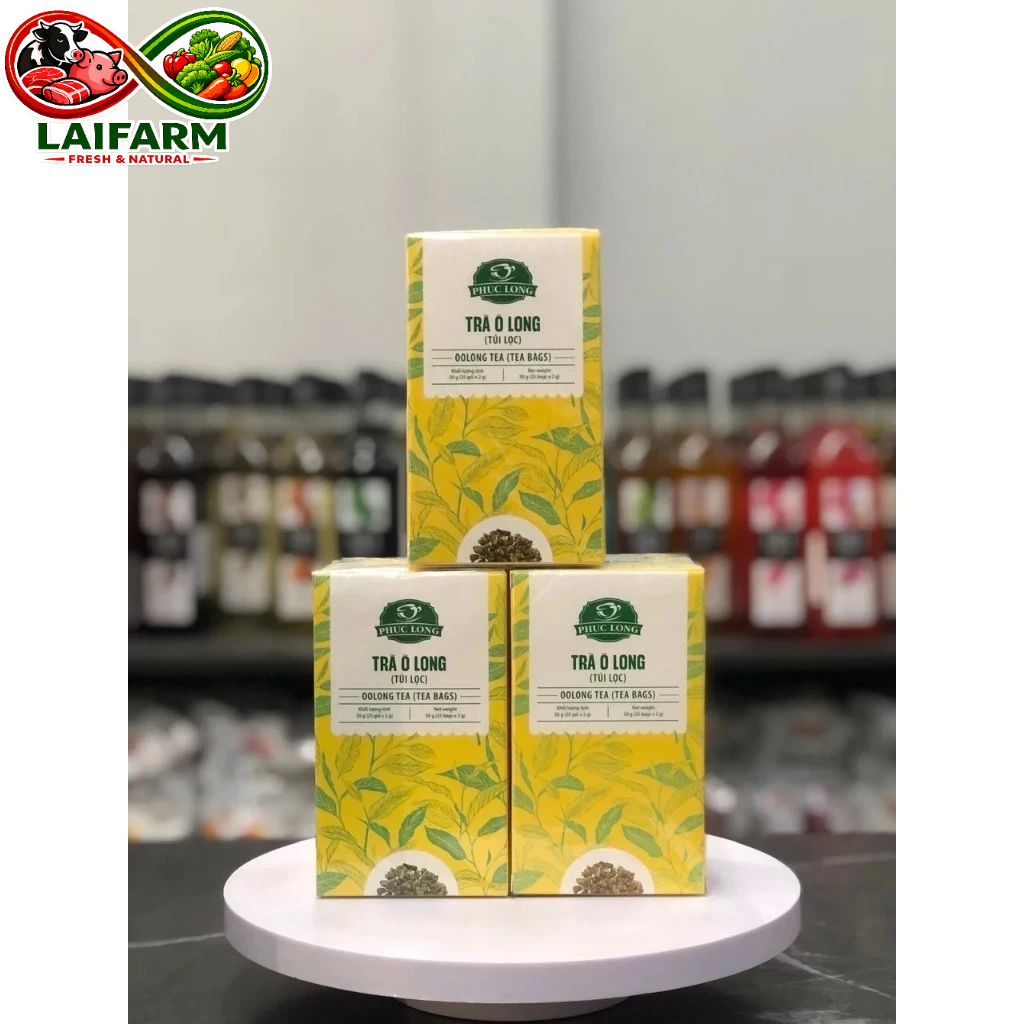 [Laifarm] TRÀ Ô LONG TÚI LỌC DANH TRÀ PHÚC LONG - HỘP 50G (25 GÓI X 2G) TRÀ NGON