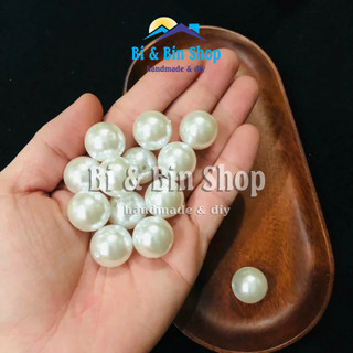 40g Hạt Bẹt Đài Loan Loại Đẹp Tròn Có Lỗ, Hạt Ngọc Hạt Trai Làm Đồ Thủ Công
