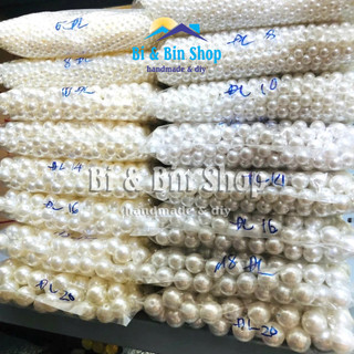 40g Hạt Bẹt Đài Loan Loại Đẹp Tròn Có Lỗ, Hạt Ngọc Hạt Trai Làm Đồ Thủ Công