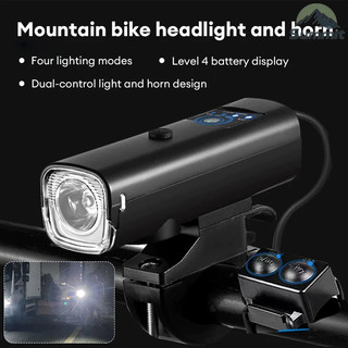 [COD] Đèn xe đạp siêu sáng 1000 lumens pin 2000mah cảm biến thông minh có còi sạc USB
