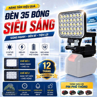 [COD] Đèn led 35/55 mắt siêu sáng sử dụng chân pin phổ thông MAKITA có 2 chế độ sáng, có 2 cổng sạc USB