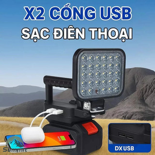 [COD] Đèn led 35/55 mắt siêu sáng sử dụng chân pin phổ thông MAKITA có 2 chế độ sáng, có 2 cổng sạc USB