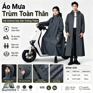 [COD] Áo mưa xe máy vải oxford trùm kín người siêu bền chống thấm nhanh khô form rộng thoải mái