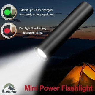 [COD] Đèn pin Mini siêu sáng có thể sạc lại Cắm trại Đèn LED chống nước Đèn pin chiếu sáng nhà ngoài trời