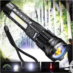 Đèn pin A76 siêu sáng chiếu xa 300m có Zoom xa gần, chống nước IPX4, pin trâu 7 chế độ sáng