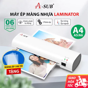 Máy Ép Plastic A-Sub Khổ A4 Máy Ép Nhựa Mini Nhỏ Gọn Ép Giấy Ảnh Tài Liệu Bằng Khen Tiện Lợi