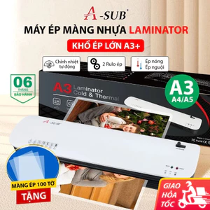 Máy Ép Plastic A3 A-Sub, Máy Ép Giấy Laminator Màng Nhựa Khổ A3, Máy Ép Nhiệt Màng Nhựa 2 Lớp