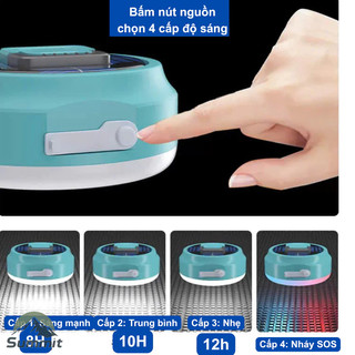 [COD] Đèn tích điện siêu sáng 8-12h sạc mặt trời pin 4800mAh 8W LED dùng cúp điện, chợ đêm, cắm trại