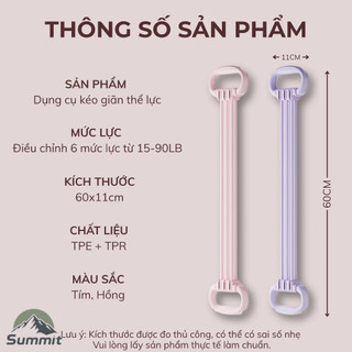[COD] Dây kháng lực số 8 cao cấp điều chỉnh 6 mức lực đa năng tập tay vai lưng