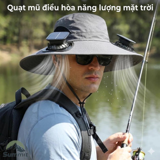 [COD] Mũ Vành Rộng Tích Hợp Pin Năng Lượng Mặt Trời Dành Cho Dân Câu Cá Công trường Nông Dân
