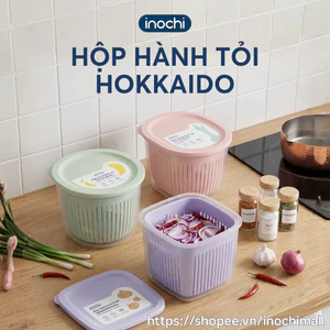 Hộp đựng hành tỏi ớt bảo quản 3 tháng trong tủ lạnh, các loại rau thơm, củ, quả INOCHI