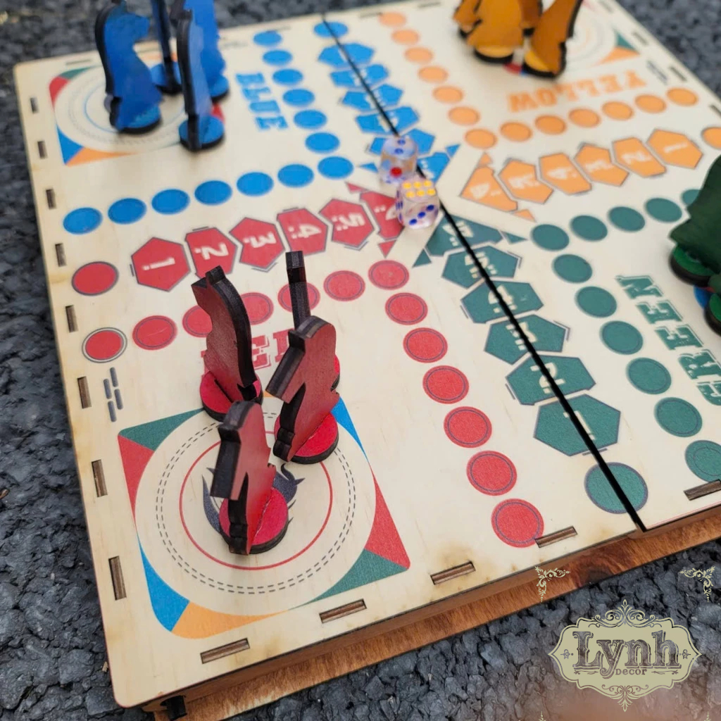 Cờ Cá Ngựa Gỗ Cao Cấp LYNHDECOR | Boardgame Gia Đình – Trò Chơi Gia Đình