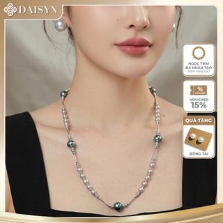 [N1068] Vòng Cổ Dây Chuyền Hạt Ngọc Trai Nhân Tạo Trắng Xanh, Sang Trọng, Phù Hợp Mang Nhiều Dịp - DAISYN