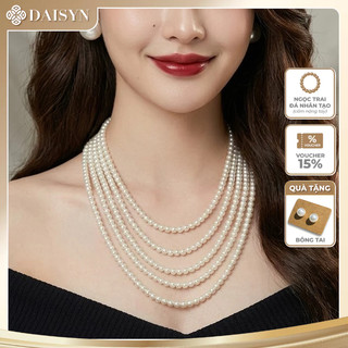 [ DAISYN ] N606 choker dây chuyền áo dài , dây chuyền áo tấc, dây chuyền váy cưới 5 sợi ngọc trai nhân tạo sang trọng