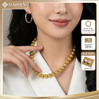 [N1176] Vòng Cổ, Dây Chuyền Ngọc Nhân Tạo Vàng 10li Sang Trọng Cho Nữ Phù Hợp Đi Sự Kiện - DAISYN.