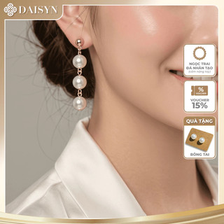 [ DAISYN ] N952 Bông tai nữ 3 hạt ngọc trai nhân tạo  xinh xắn cho nữ