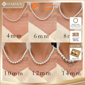 Choker Vòng Cổ Hạt Trai, Dây Chuyền Mang Áo Dài Hạt Nhiều Kích Cỡ Cho Nữ - DAISYN