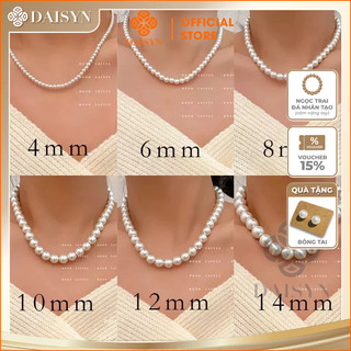 [N414] Choker Vòng Cổ Hạt Trai, Dây Chuyền Mang Áo Dài Hạt Nhiều Kích Cỡ Cho Nữ - DAISYN