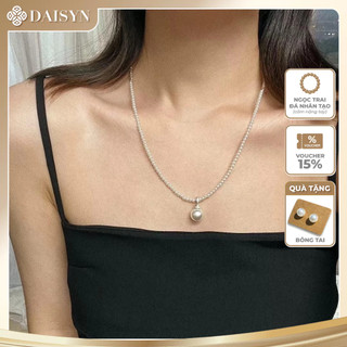 N1071  Vòng Cổ Dây Chuyền Ngọc, Chuỗi Hạt Ngọc Trai Nhân Tạo Trắng Mặt Ngọc, Sang Trọng Cho Nữ
