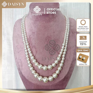 393 choker ,dây chuyền mang áo dài , vòng cổ mang áo dài, dây chuyền hạt Ngọc 2 sợi dài sang trọng cho nữ