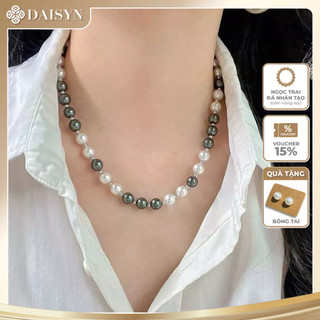 [N1108] Dây Chuyền, Vòng Cổ Ngọc Trai Đá Nhân Tạo Mix Trắng Đen, Sang Trọng, Thanh Lịch, Phù Hợp Cho Nữ - DAISYN.