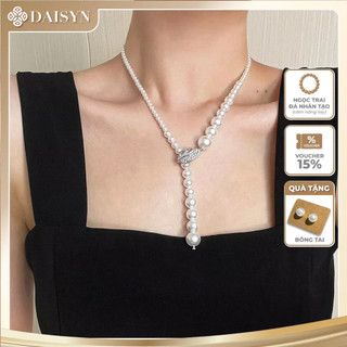 [N1113] Phụ kiện trang sức ngọc nhân tạo đá, chuỗi ngọc nhân tạo đá, chuỗi chuỗi ngọc nhân tạo đá, Dây Chuyền Ngọc Trai