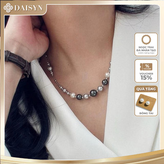 [ DAISYN ] N1059 vòng cổ ngọc xám đen sang trọng , dây chuyền ngọc trai nhân tạo , chuỗi hạt ngọc