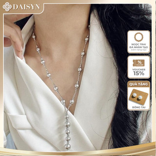 [ DAISYN ] N1026 vòng cổ ngọc trai màu xám kiểu dáng dài sang trọng, dây chuyền ngọc trai nhân tạo , chuỗi hạt ngọc