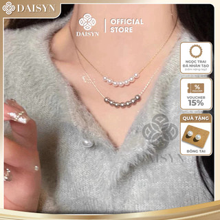 [N935] Dây Chuyền Ngọc Trai Nhân Tạo Dây Mạ Vàng 18k, Vòng Cổ Ngọc Trai Thuỷ Tinh Sang Trọng Cho Nữ - DAISYN