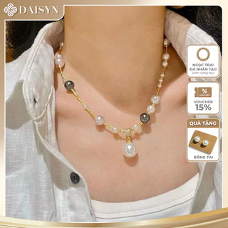 DAISYN ] N1036 vòng cổ ngọc đen trắng vàng hồng có mặt  sang trọng , dây chuyền ngọc trai nhân tạo , chuỗi hạt ngọc