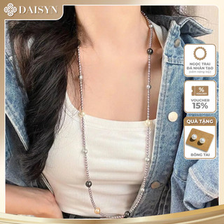 [N1105] - Dây Chuyền, Vòng Cổ, Hạt Ngọc Trai Đá Nhân Tạo Dáng Dài, Sang Trọng, Thanh Lịch, Phù Hợp Cho Nữ - DAISYN.