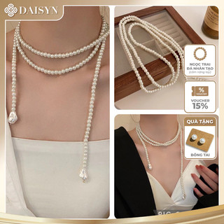 [ DAISYN ] N887 Dây chuyền ngọc trai nhân tạo dài  ,  chuỗi hạt ngọc trai mang áo dài