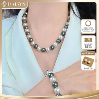 [N1143] Vòng Tay, Vòng Cổ, Dây Chuyền Mix Ngọc Nhân Tạo Màu Xanh- Xám, Trẻ Trung Thanh Lịch Cho Nữ - DAISYN