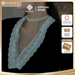 [ DAISYN ] N764 choker dây chuyền ngọc trai nhân tạo 6 li dây chuyền 2 sợi xinh xắn cho nữ