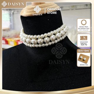 [ DAISYN ] N485 choker, dây chuyền cưới, vòng cổ cưới ,  dây chuyền mang áo dài hạt Ngọc hạt trai 8mm 14mm sang trọng