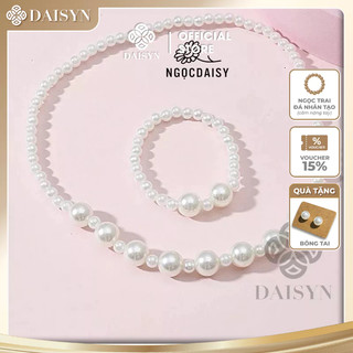 [NgocDaisy] N62 bộ Vòng tay và dây chuyền hạt Ngọc Cho bé handmade , dây chuyền cho trẻ em