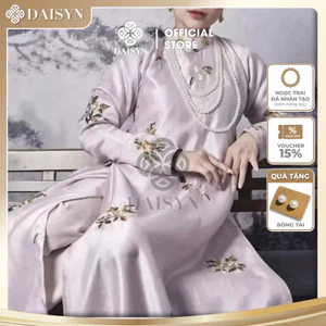 N677 dây chuyền áo dài, vòng cổ áo ngũ thân, dây chuyền áo tấc 3 sợi ngọc trai nhân tạo sang trọng