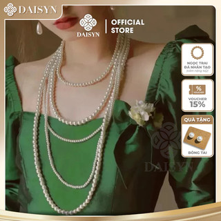 [ DAISYN ] N645 dây chuyền áo dài , dây chuyền áo tấc, vòng cổ cưới 5 sợi ngọc trai nhân tạo 4-6-8mm sang trọng