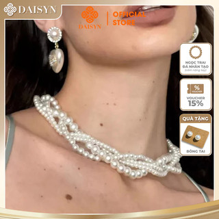 [ DAISYN ] N626 choker dây chuyền áo dài , dây chuyền áo tấc, dây chuyền váy cưới 4 sợi ngọc trai nhân tạo sang trọng