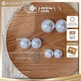 [ DAISYN ] N558 Bông tai nữa hạt Ngọc hạt trai  xinh xắn cho nữ chuôi mạ rhodium an toàn cho da không dị ứng