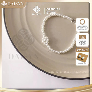 [NgocDaisy] N20 Vòng tay handmade hoa đơn giản bằng Ngọc nhân tạo đá nữ tính