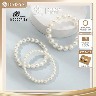 [NgocDaisy] N63 bộ 3 Vòng tay hạt Ngọc nhân tạo đá handmade