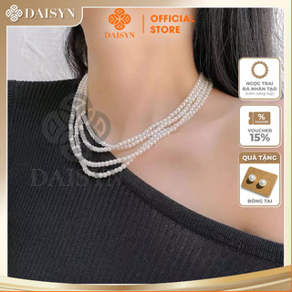 [ DAISYN ] N604 dây chuyền áo dài , dây chuyền áo tấc, dây chuyền áo ngũ thân 4 sợi ngọc trai nhân tạo sang trọng
