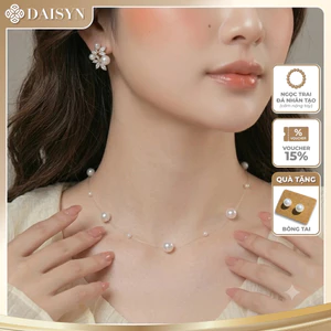 N917 choker Dây chuyền ngọc trai nhân tạo xinh xắn , chuỗi hạt ngọc trai thuỷ tinh phong cách vintage cho nữ