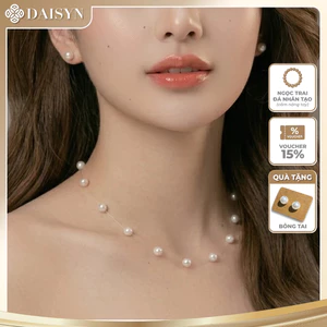 N921 choker Dây chuyền ngọc trai nhân tạo xinh xắn , chuỗi hạt ngọc trai thuỷ tinh phong cách vintage cho nữ