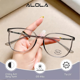 Mặt Kính Mắt Mèo ALOLA Chống Tia UV Ánh Sáng Xanh Đổi Màu Thời Trang Cho Nam Và Nữ